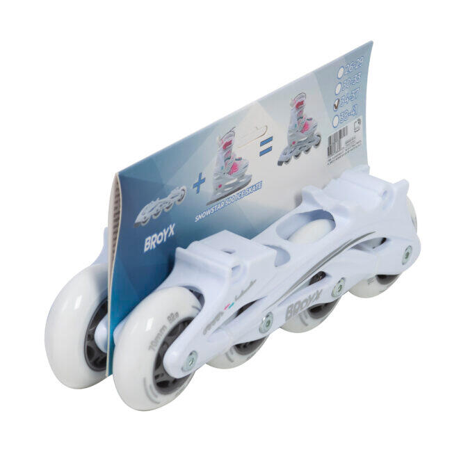 ROLLER RAILS FOR BROYX ICE SKATES SNOWSTAR 500 WHITE