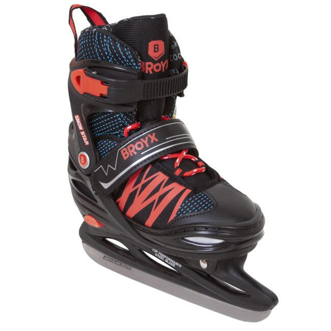 BROYX ADJUSTABLE ICE SKATES SNOWSTAR 400 BLACK